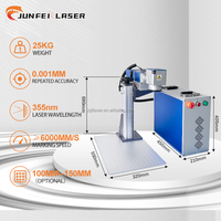 Máquina de Marcado Láser UV de Enfoque Automático JUNFEI, Escáner Galvo de Alta Velocidad, Placa Ezcad, Grabador de Códigos QR Pequeños, Códigos UDI y Códigos Médicos