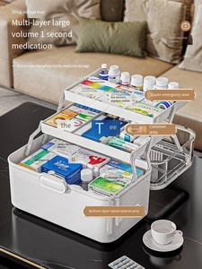 Caja de almacenamiento de medicamentos pequeña, botiquín de emergencia de gran capacidad - Product Image 3
