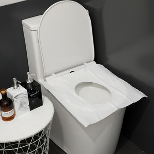 Housses de siège de toilette jetables, double couche, solubles dans l'eau, pour usage hôtelier - Product Image 1