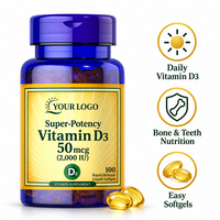 OEM ODM Vitamine D3 2000 UI Gélules Molles Cholecalciférol Nutrition Os et Dents Complément Alimentaire Marque Privée Usine Vente en Gros en Vrac