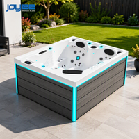 JOYEE OEM Vente Chaude Moderne Bain à remous rectangulaire en acrylique facile à installer, Spa de jardin pour hôtel et famille, Contrôle Balboa