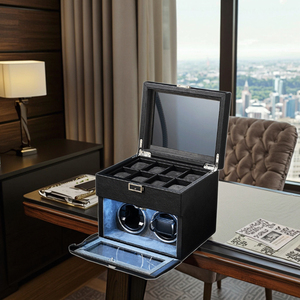 2-khe cắm dọc nhà tự động cơ khí xem Winder với lưu trữ đơn giản hiển thị hộp mô hình mới + 8 trường hợp đồng hồ - Product Image 6