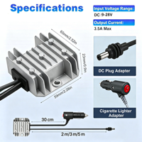 Allume-cigare de voiture 12V/24V 30V2A3.5AMax Câble élévateur de tension CC 12V vers 30V Module élévateur de tension en alliage d'aluminium avec conducteur en cuivre pur