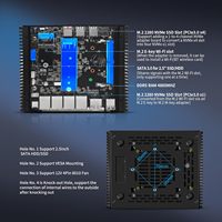 Routeur pare-feu CWWK F4 Mini PC N150 4 ports LAN 2.5GbE I226V DDR5 RAM Emplacement NVMe HD+DP 6x USB2.0 Appareil Pfsense Matériel OPNsense