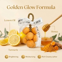 Savon artisanal au curcuma, citron et miel sur corde – Nettoyant corporel naturel éclaircissant et hydratant à la vitamine C pour une peau éclatante