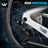 Vélo de course sur route en carbone R18 léger et aérodynamique pour l'entraînement cycliste professionnel et les performances à haute vitesse R18 (Racing ED)-W