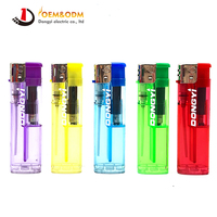 Briquet à gaz électrique Dongyi 2025 OEM 75mm transparent cinq couleurs pour cigares, personnalisable avec logo