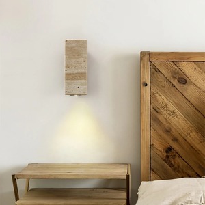 New Yellow Travertine Stone Japanese Style Wall <b>Lights</b> Home Bedroom Dinning Room Wall Lamp Designer Retro Outdoor Wall <b>Sconces</b> - Product Image 4