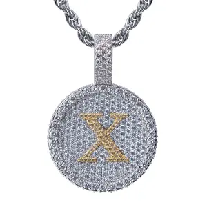 14 K oro auténtico joyería personalizada de la A LA Z alfabeto DIY colgante inicial encanto Simple oro sólido Jewelri 14 K letra collar