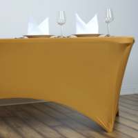 Nappe de table ajustée de qualité supérieure, décoration de mariage, fête de mariage, anniversaire, événement, nappe en spandex de couleur vive carrée