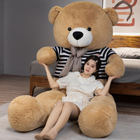 Peluche Ours en Peluche avec Nœud Papillon et Pull, Cadeau de Mariage et d'Anniversaire pour Filles, Grand Ours en Peluche Rembourré en Coton PP