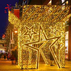 Meilleures ventes <span class=keywords><strong>2022</strong></span> Boîte cadeau de Noël violette Petites, moyennes et grandes boîtes Lumières à motif LED Centre commercial Rue du <span class=keywords><strong>parc</strong></span> Décoration de vacances - Product Image 3