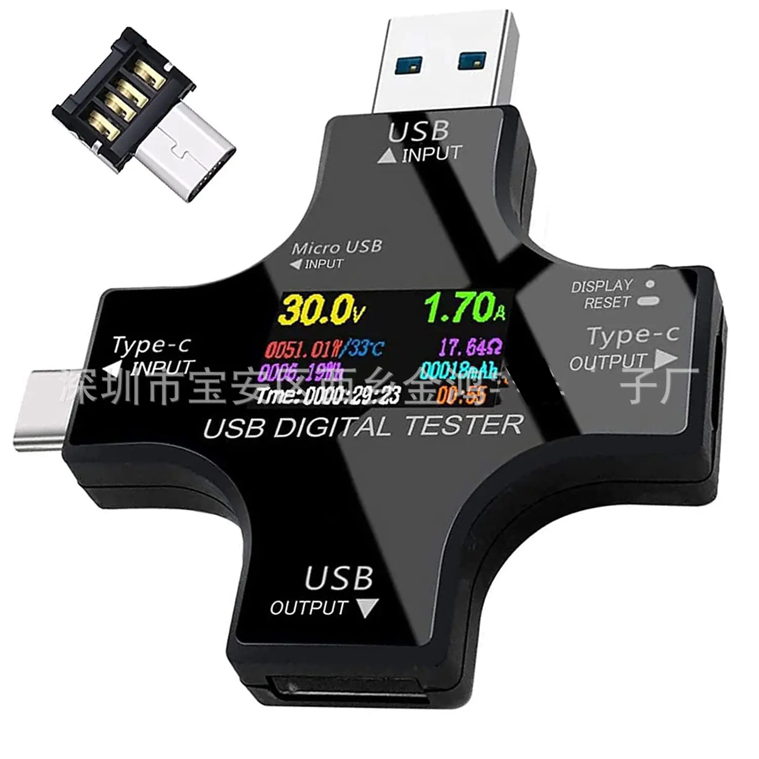 USB 3.1 tip-c Tester DC dijital voltmetre Amperimetor gerilim akım ölçer ampermetre dedektörü PD güç banka şarj göstergesi