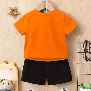 2025 nouveau Design enfant en bas âge garçon vêtements été à manches courtes bio bambou garçon T-Shirt enfants 2 pièces pantalon tenue garçon chemises - Product Image 2