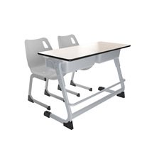 Table et chaise d'école universitaire moderne, ensemble de bureau et de chaise de classe