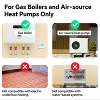 Termostato Programable para Caldera con Retroiluminación Automática, Protección Contra Heladas, Memoria de Temperatura, para Unidades de Calefacción