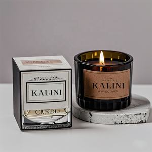 Perlengkapan Pembuatan Lilin Wadah Kaca Natal Unik Elegan Nordik, Tempat Lilin Mewah Kosong dengan Tutup - Product Image 2