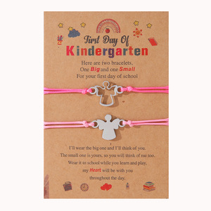 Pulseras <span class=keywords><strong>de</strong></span> cuerda <span class=keywords><strong>de</strong></span> ángulo personalizadas, pulsera <span class=keywords><strong>de</strong></span> acero inoxidable estilo Angel Academy para madre e hija - Product Image 5
