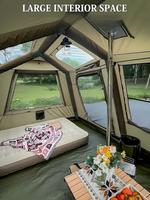 Tente de camping gonflable 8 personnes, grande famille, ouverture rapide automatique, imperméable, une chambre, installation facile, 4 saisons, Oxford Air
