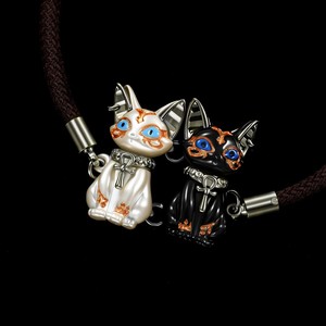 Bracelet porte-bonheur chat mignon pour femmes, en alliage plaqué argent, design animal, bijoux cadeau, accessoire de mode - Product Image 2