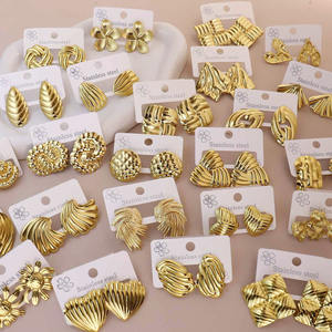 PVD ต่างหูสเตนเลสสตีล18K แบบไม่ก่อให้เกิดอาการแพ้ - Product Image 1