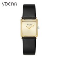 Montre pour femme élégante en acier inoxydable avec mouvement Citizen, cadran à aiguilles, bracelet en cuir, style sport et mode, personnalisable