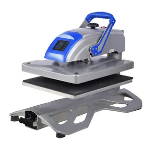 New design lower plates replaceable 16x20 manual swing away slide out t-shirt printing sublimation heat press machine