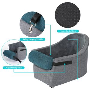 Modern Portable Hemp+Sponge Eco-Friendly Car <strong>Seat</strong> <strong>Dog</strong> Bed Solid Style <strong>Pet</strong> Car Booster Bucket with Safe Belt for Travel - Product Image 6