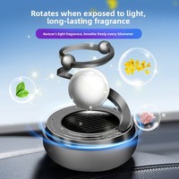 Difusor Giratorio para Auto con Energía Solar, Globo Levitante, Ambientador de Aire para Auto, Adorno de Fragancia de Lujo para Auto