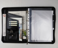 Nouveau multi-fonctionnel Commercial couture classeur en cuir Pu portefeuille personnalisé en relief logo Document fichier dossier porte-sac