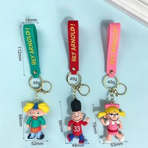 Porte-clés créatif transfrontalier <span class=keywords><strong>Arnold</strong></span>, <span class=keywords><strong>dessin</strong></span> <span class=keywords><strong>animé</strong></span>, mignon, poupée 3D, porte-clés de voiture, pendentif de sac pour couple, accessoires - Product Image 2