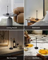 Luminosité Gradation Sans Fil Lampe De Table LED Tactile Rechargeable Portable Batterie Chambre Bureau À Domicile Bar Café Patio Lampes De Bureau