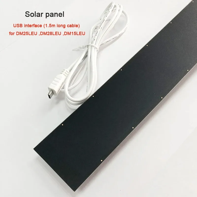 Panel surya kabel USB DC1288H untuk baterai dapat diisi ulang motor berbentuk tabung DM25LEU DM15LEU penggulung tirai zebra tirai rana