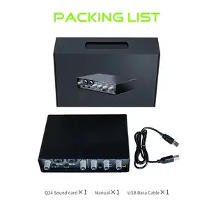 BAISKILL-Q24 0 Latency Professional Audio Sound Cards Mixers Live Sound Card For Recording Studio