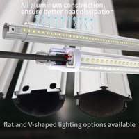 Luces para Granjas Avícolas, Lámpara para Gallineros, IP67 Impermeable, Sistema de Iluminación LED de Espectro Completo Regulable, CRI 80, 2700K-6500K, 80000 Horas