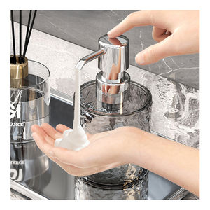 Dispensadores de Jabón Líquido de Plástico Recargables de Lujo Ligero de 300 ml y 500 ml para Uso en Hoteles y Hogares, Diseño Moderno de 6.8x14.5 cm - Product Image 6
