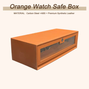 Scatola per orologi Premium in pelle e vetro temperato con blocco biometrico per impronte digitali e Touch Screen digitale - Product Image 2