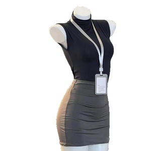 Conjunto de Lencería Sexy de Secretaria, Uniforme OL, Puro Deseo, Pasión en el Dormitorio, Sin Desprenderse, Tallas Grandes, Poliéster Dobby, ODM - Product Image 5