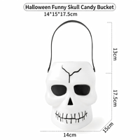 Seau à bonbons citrouille souriante portable violet, noir, orange, vert, rose pour Halloween – Vente en gros de décorations et accessoires