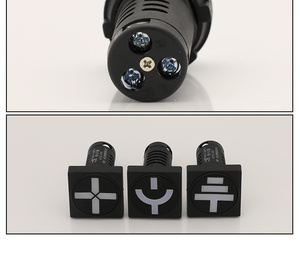 AD16-22WF/<span class=keywords><strong>NDG</strong></span> 22mm Rouge Vert Double Couleur Couteau Isolant Détecteur de Défaillance au Sol avec Voyant Lumineux et Buzzer 24V - Product Image 5