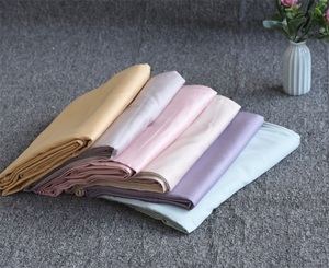 Natural 100% Bamboo Fabric 300TC <strong>White</strong> Luxury <strong>Flat</strong> <strong>Sheet</strong> for Hotel Use - Product Image 3