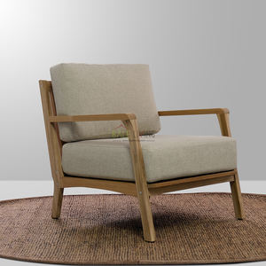 Fauteuil de salon Sukha, fabriqué en teck de qualité supérieure, combine confort extérieur et élégance. Idéal pour les maisons, les villas et les hôtels. - Product Image 3
