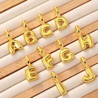 Collier avec pendentif lettre initiale en cuivre plaqué or 18 carats Jeutelis, alphabet A-Z 26 lettres, chaîne unie brillante style hip-hop pour hommes et femmes