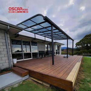 Auvent <span class=keywords><strong>de</strong></span> balcon extérieur en aluminium sur mesure avec <span class=keywords><strong>toit</strong></span> en polycarbonate, idéal pour les repas et la détente en extérieur dans le jardin - Product Image 1