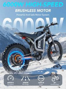 3000W Brushless Motor Lithium <b>Battery</b> <b>72V</b> Off-Road Mountain Dirt Bike Electric Motorcycle - Product Image 3