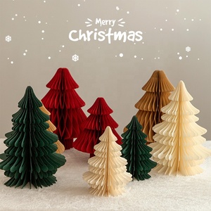 DAMAI Custom <b>Christmas</b> <b>Tree</b> Honeycomb Decorations <b>Mini</b> <b>Christmas</b> <b>Tree</b> 20/30cm <b>Christmas</b> Party Decoration - Product Image 1