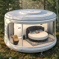 Maison conteneur capsule spatiale de luxe moderne et personnalisable pour l'extérieur, avec des caractéristiques écologiques, installation rapide et design intelligent