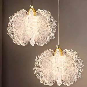 Luminaire suspendu rond de style français, crème, LED E26, commande par interrupteur, pour la maison, la chambre à coucher, l'entrée - Product Image 1