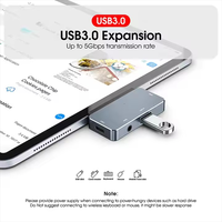 USB-C Hub 4-in-1 mit HD 4K 30Hz, 3.5 Audio AUX, PD100W Aufladen, USB 3.0 Port für PAD/Telefon/Laptop Typ-C Hub auf Lager