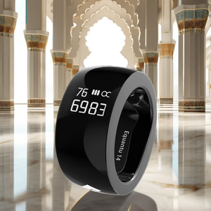 Anneau <span class=keywords><strong>de</strong></span> chapelet islamique pour hommes ensemble <span class=keywords><strong>de</strong></span> coran anneau Zikr avec <span class=keywords><strong>rappel</strong></span> <span class=keywords><strong>de</strong></span> prière d'Allah et compteur Tasbih chapelet électronique exploité par IOS - Product Image 1